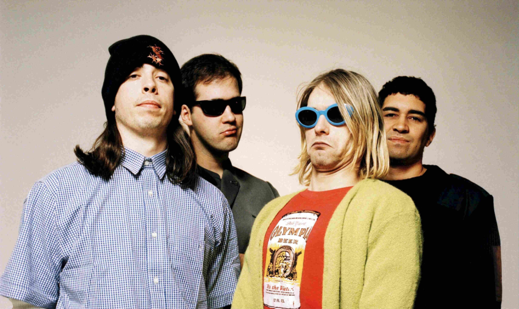 Dave Grohl, Krist Novoselic, Kurt Cobain e Pat Smear