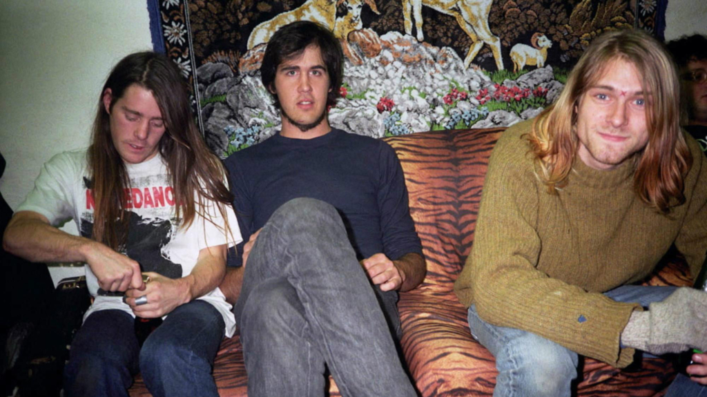 Chad Channing, Krist Novoselic e Kurt Cobain na época de Belach